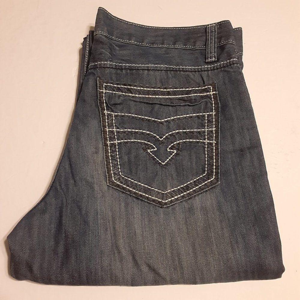 Helix Men's Blue Denim Straight Leg Jeans